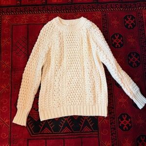 Aran fisherman sweater 100% pure Irish wool women’s large